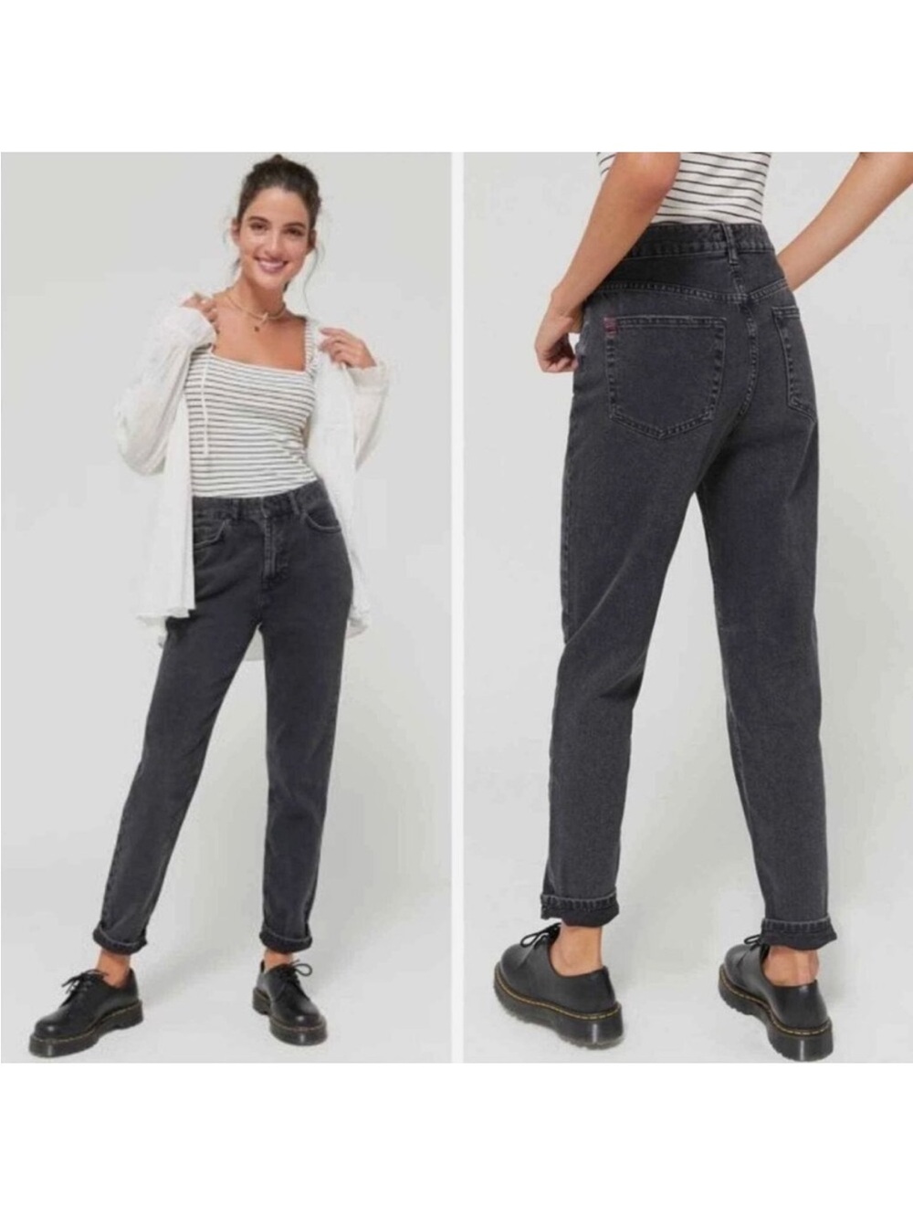 BDG Mom Jeans Faded Black